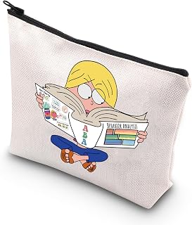 JNIAP ABA Makeup Bag BCBA Gift Behavior Analysis Zipper Pouch Reading Gift ABA Therapist Zipper Pouch (ABA mb)