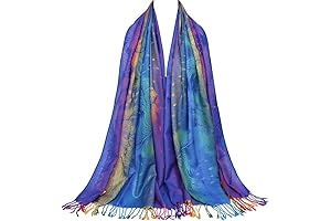 Vibrant Floral Jacquard Pashmina: A Tapestry of Exquisite Hues