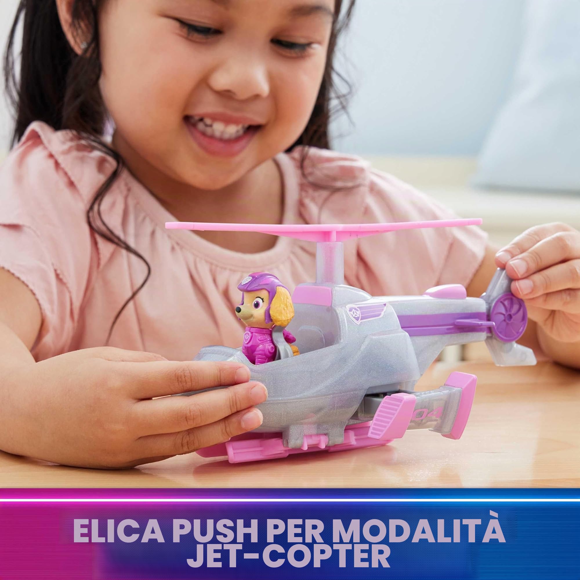 Paw Patrol The Movie - Set di 2 personaggi del cane cinematografico Skye Chase, per auto radiocomandata