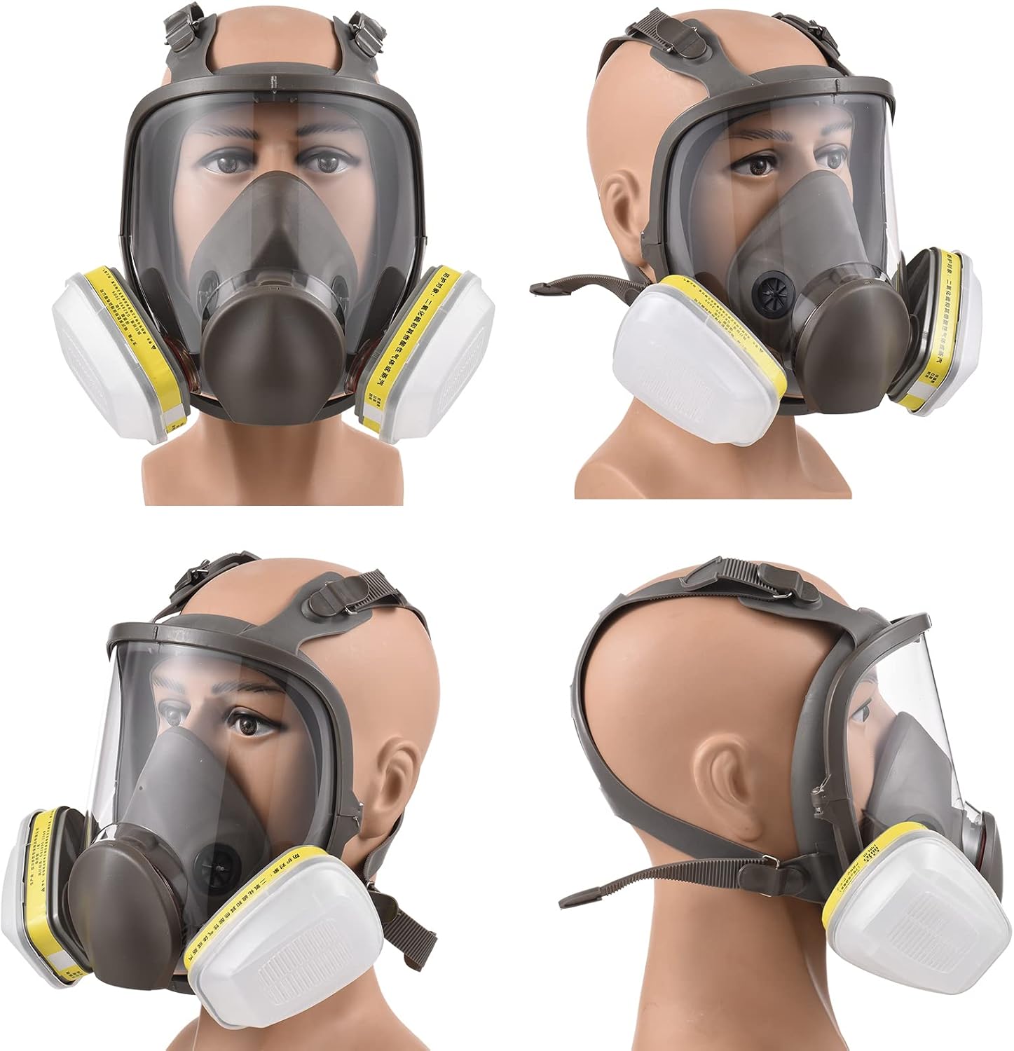 Reusable Full Facepiece 6800 Gas Breathing ion Full Face Cover Wide Field of View for Painting Organic Vapor Welding Polishing Woodworking and Other Work ion - Image 7