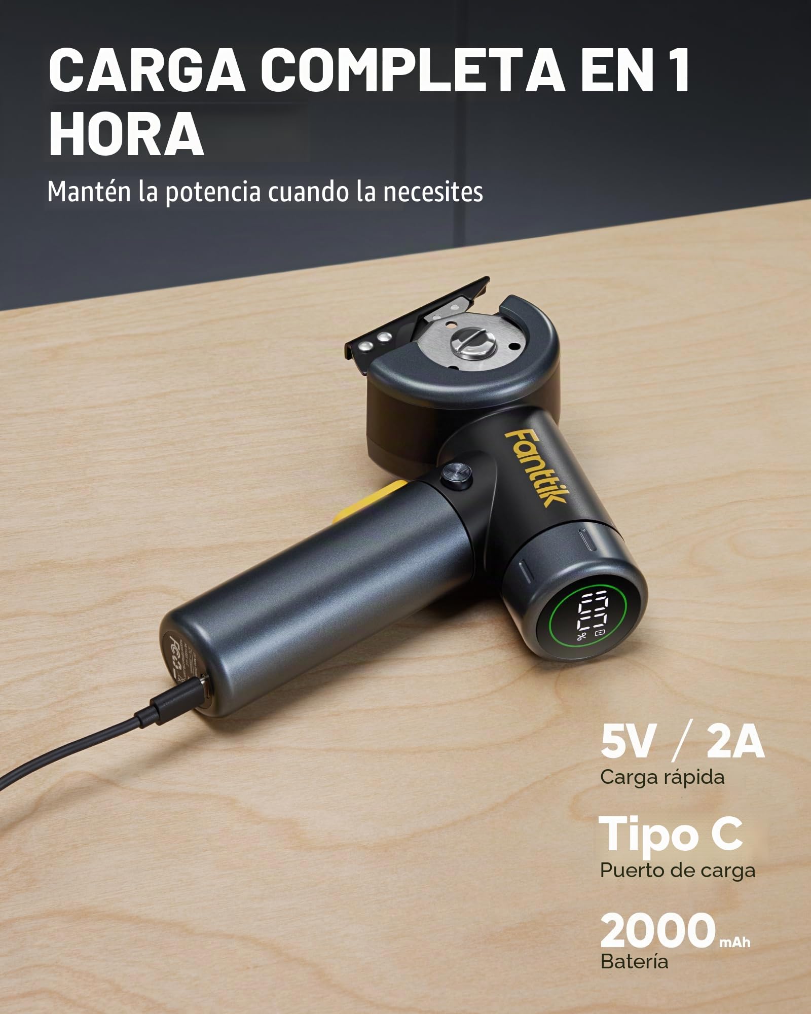 Fanttik C8 Tijeras Eléctricas Inalámbricas Con Pantalla LED,Tijera Electrica Cortador de Cartón, luz LED, Para Caja de Cartón Fina, Alfombra de Cuero Plástico Planta en Maceta