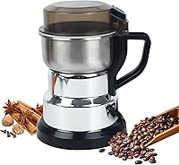 Vista 1 de Electric Coffee Grinders，150-300w Silver Spice Grinder, One-Button Operation to Grinder Coffee Beans, Spices, Dry Herbs, Nuts, etc.1 Plastic Brush