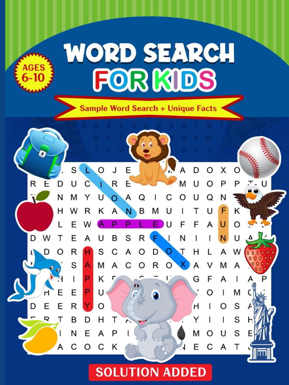 Word Search for Kids Ages 6-10: 300+ Word Searches under 22 Categories with unique interesting facts and evaluation