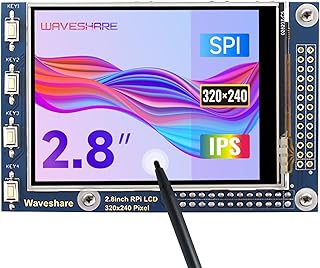 Waveshare 2.8inch RPi LCD (A) 320x240 Resolution Resistive Touch Screen TFT Display Designed for Any Revision of Raspberry Pi 4