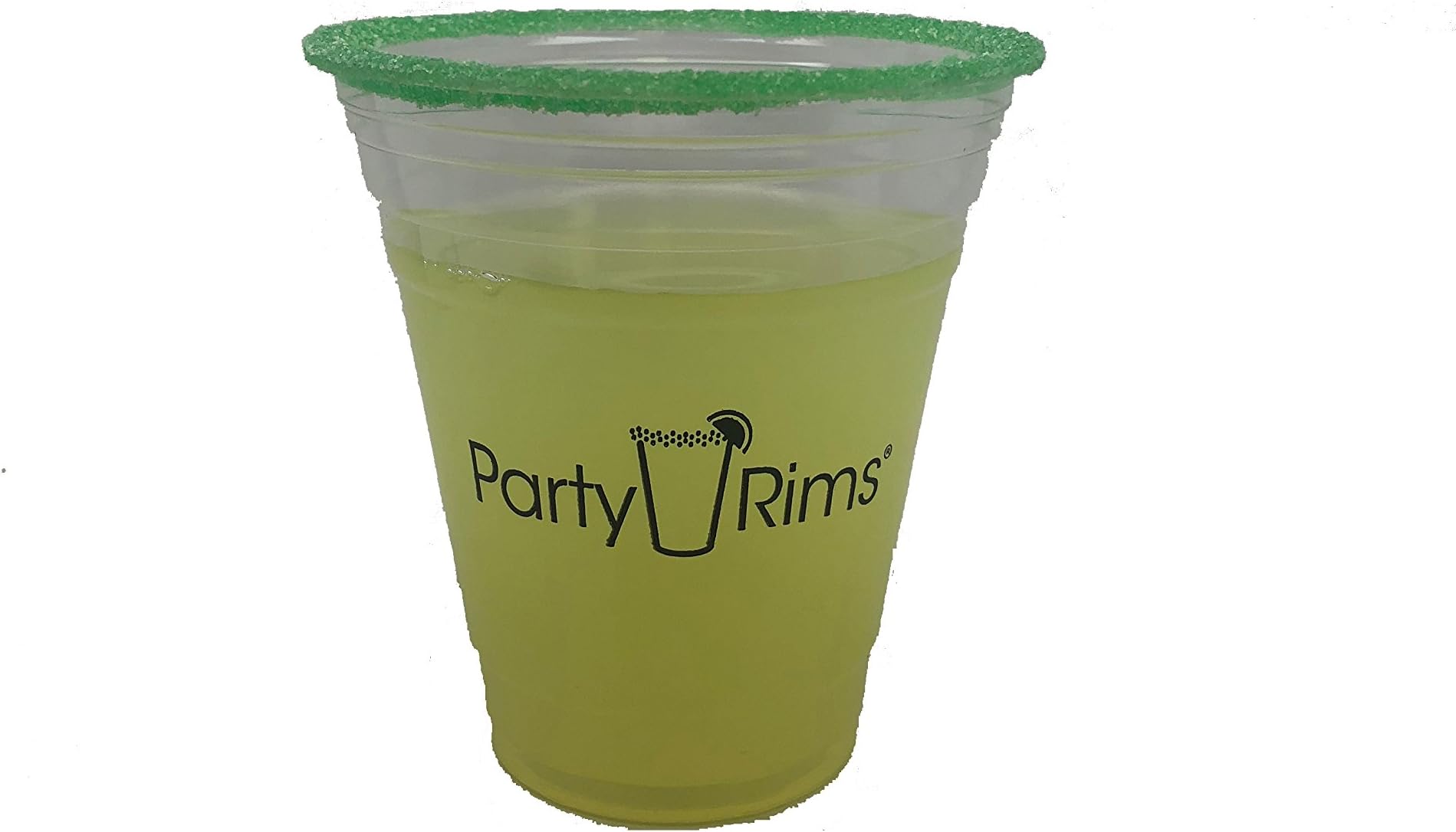 PARTY RIMS Pre-Rimmed Cups - Salted Lime Flavor [Pack of 12]
