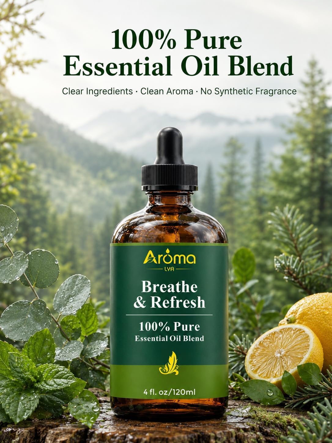 100% Pure Essential Oil Blends - Breathe Refresh image 2