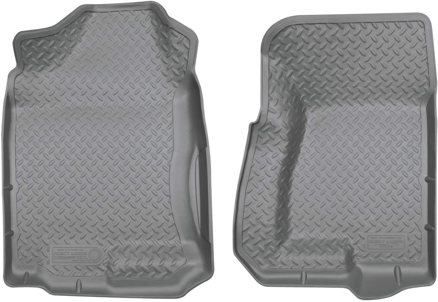 Husky Liners Classic Style Series | Front Floor Liners - Grey | 31302 | Fits 1999-2007 Chevrolet Silverado/GMC Sierra 1500, 1999-2007 Chevrolet Silverado/GMC Sierra 2500/3500 2 Pcs