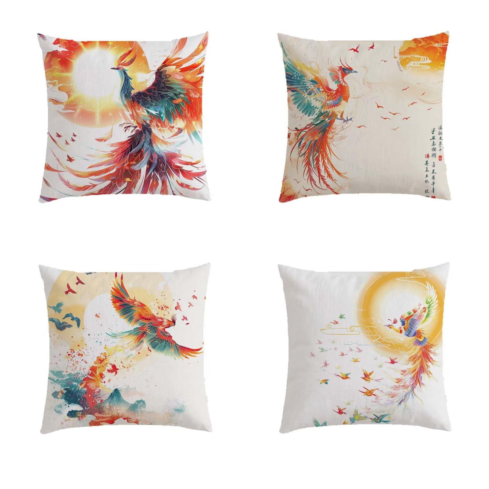 Housse de coussin 45x45 salon de jardin extérieur taie oreiller carrée en lin S235