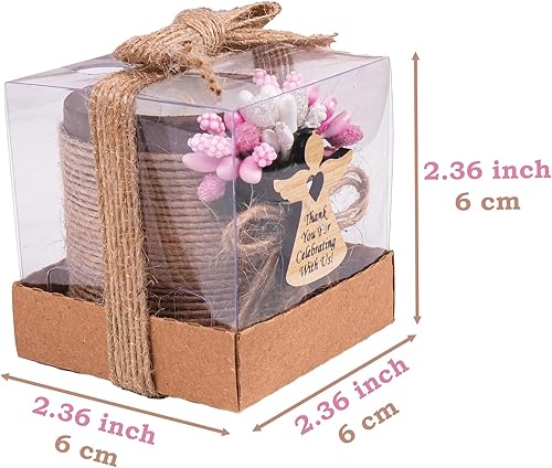 Vista 106 de HTF - Juego de 10 portavelas de madera para decoración de baby shower, regalos de revelación de género, portavelas de madera para baby shower Marrón