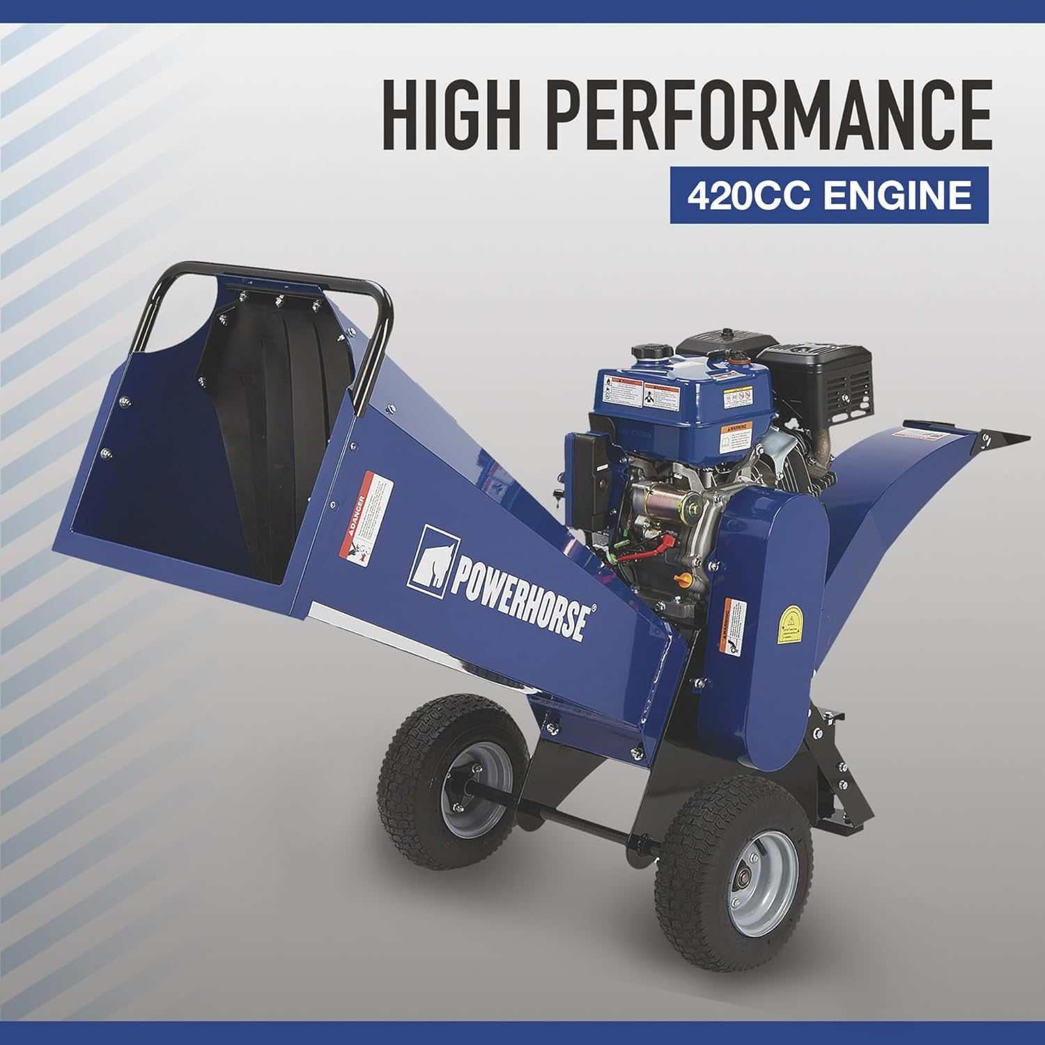 Powerhorse Chipper with 420cc Engine highlighted