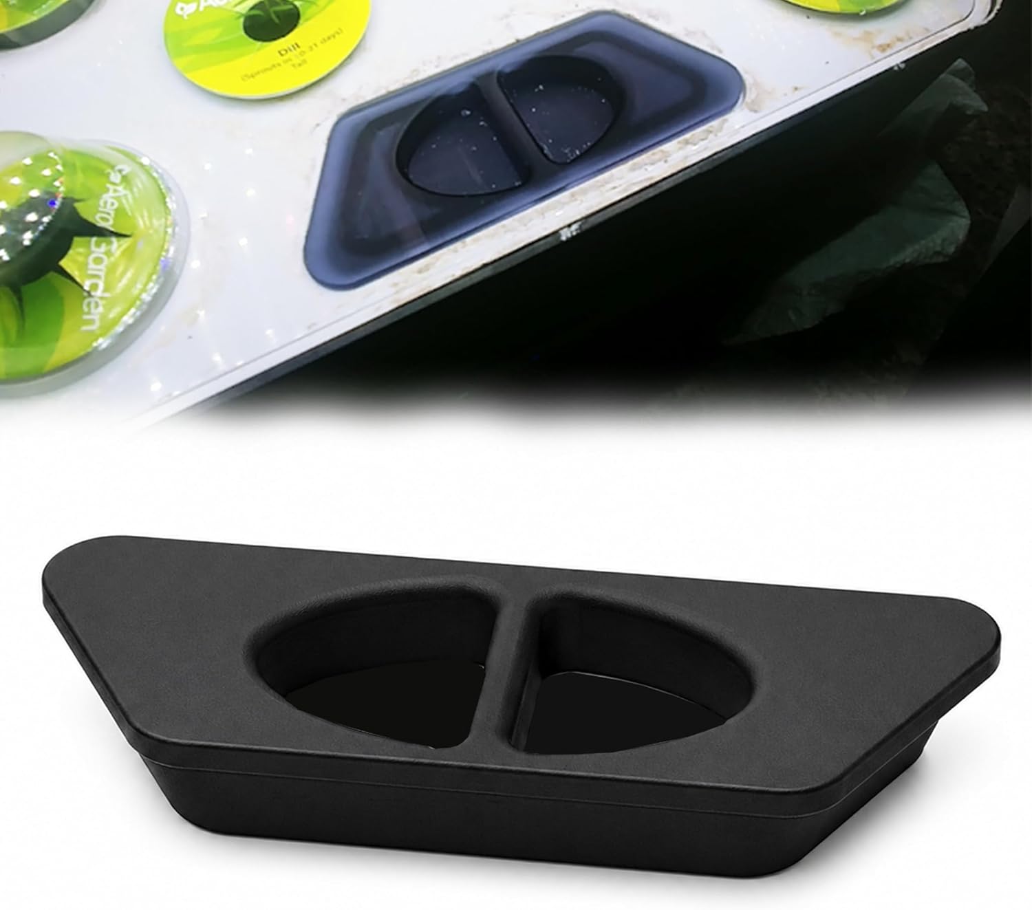 Water Fill Cap Compatible with AeroGarden Harvest Slim, 3D Printed PETG Hydroponic Garden Reservoir Cover, Fill Port Lid to Help Reduce Evaporation, Black