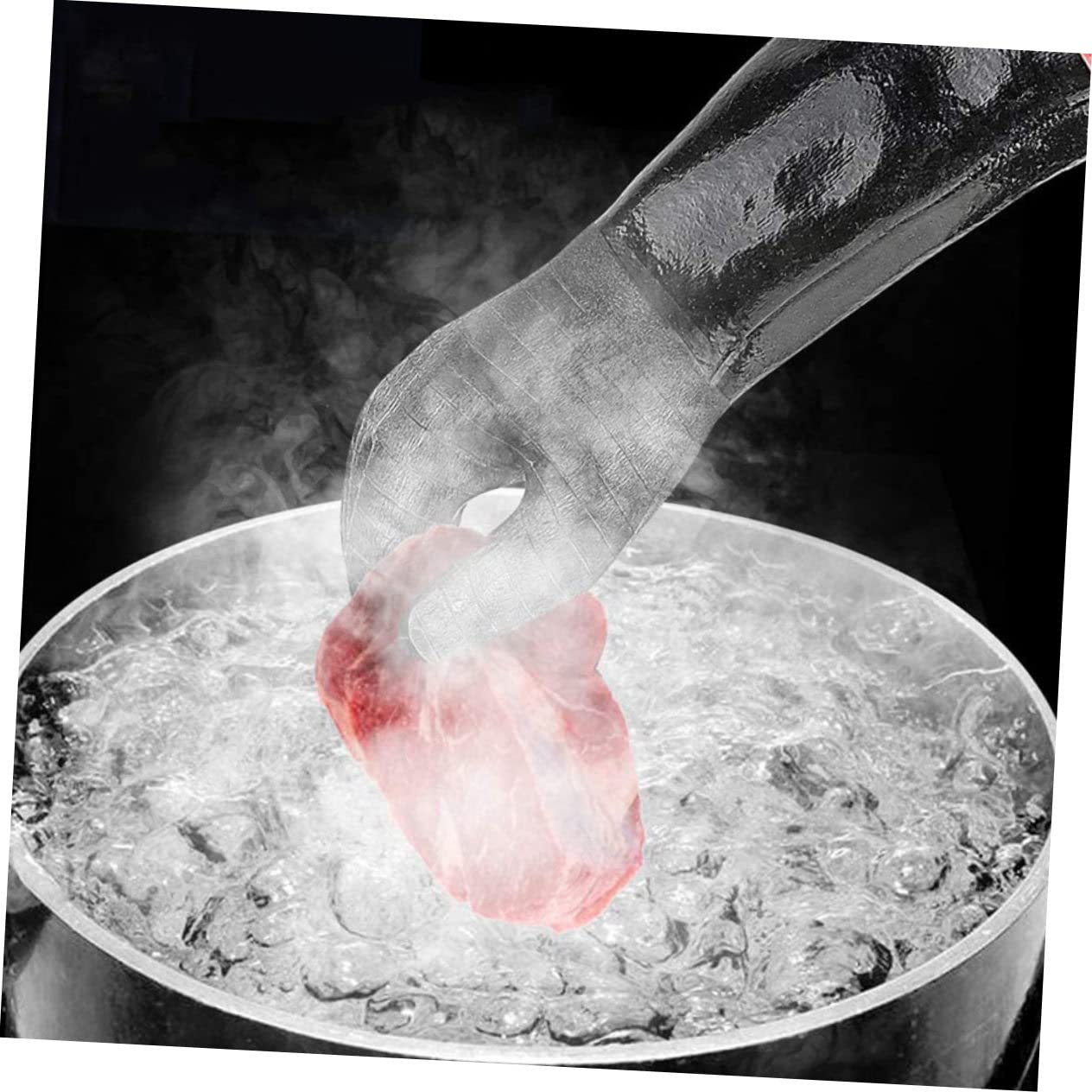 Veemoon Guanti da Forno Protezione Polso Contro Scottature Impermeabili Resistenti al Calore in Neoprene Riutilizzabili Neri per Cucina e Barbecue