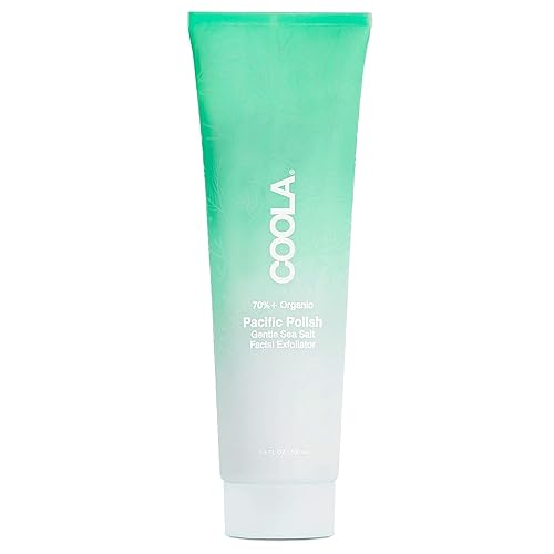 COOLA Exfoliante facial orgánico del Pacífico, protección de barrera cutánea probada por dermatólogos con aceite de coco, vegano y sin gluten, 3.4