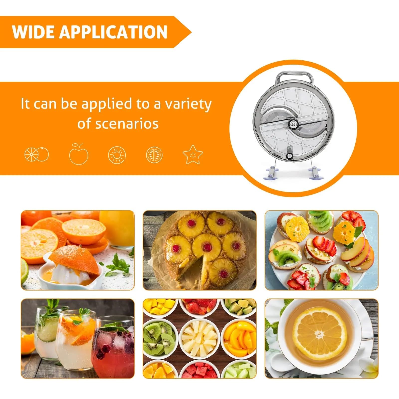 Cortador manual de frutas y verduras con grosor ajustable de 0,2 a 10 mm, cortadores de acero inoxidable y 2 cuchillas para un corte eficiente de patatas y pepinos