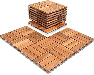 Holzfliesen balkon bodenbelag 1m² Akazienholz 30x30cm Terrassenfliesen wetterfest