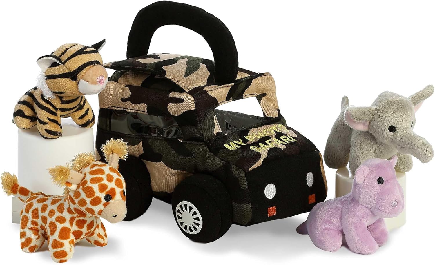 Aurora® Engaging Baby Talk™ My Photo Safari II™ Baby Stuffed Animal - A Fun Playset for Sensory Engagement and Play - for Babies and New Parents - Multicolor 8 Inches