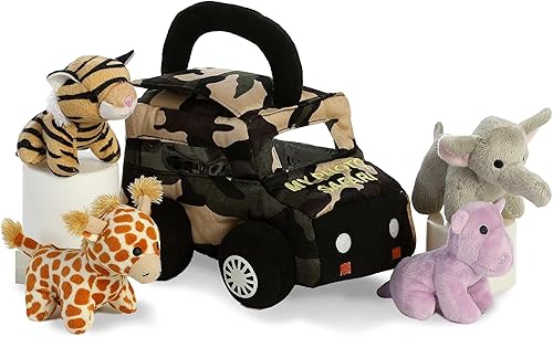 Ebba™ Encantador Baby Talk™ My Photo Safari II™ Animal de peluche – Deleite sensorial – Aprendizaje interactivo – Multicolor 6 pulgadas