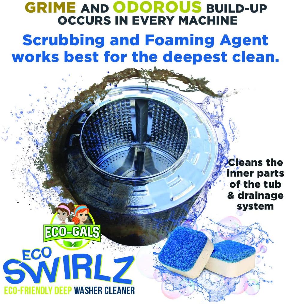 Eco-Gals Eco Swirlz Washing Machine Cleaner, 24 Count : Health & Household