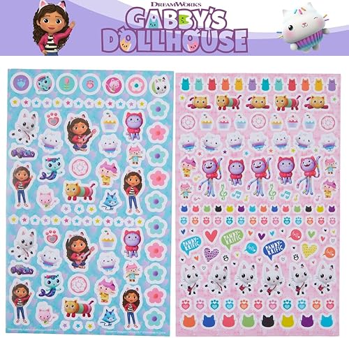 Miniatura 4 de Innovative Designs Gabbys Dollhouse Kids - Juego de calcomanías y arte para colorear para niños, 30 piezas. Suministros escolares y artesanales con
