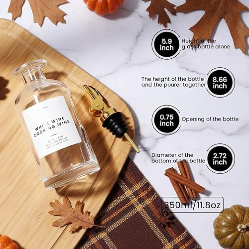 Miniatura 81 de Molimoli Botella dispensadora de aceite de oliva para cocina, dispensador de aceite con vertedor pesado, dispensador de botellas de vidrio