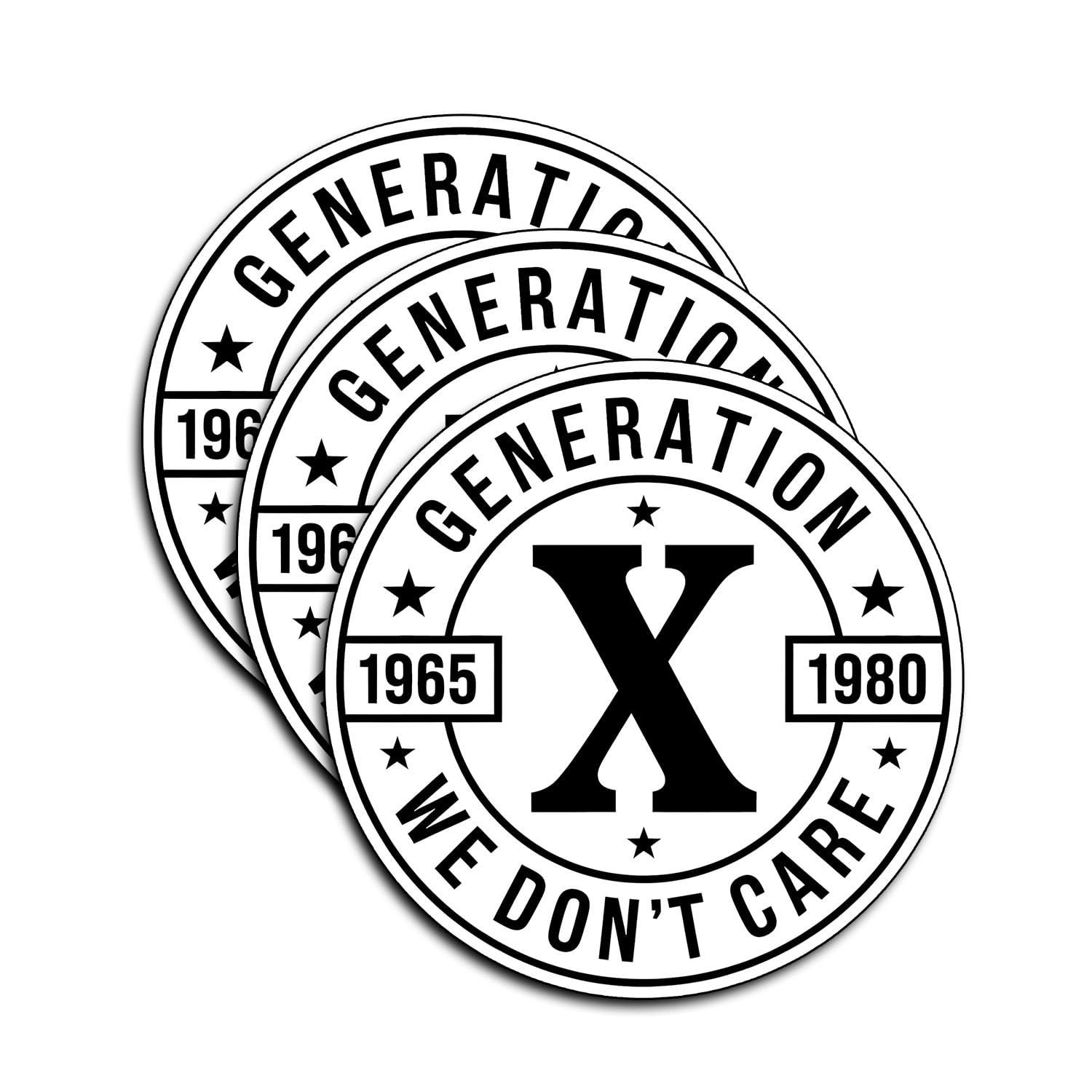 Photo 1 of (3Pcs) Generation X Raised On Hose Water and Neglect Stickers Funny Sarcastic Humor Motivational Inspirational Gifts Waterproof Vinyl Decals Kindle Water Bottle Bumper Car Hard Hat Phone Laptop 3x2.5