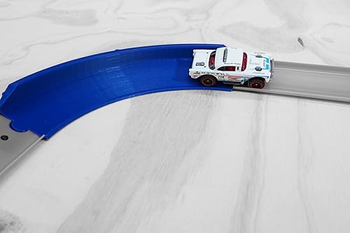 Miniatura 6 de Track Connectors 90 Degree Banked Turn Made to be Compatible with Hot Wheels Track (Orange)