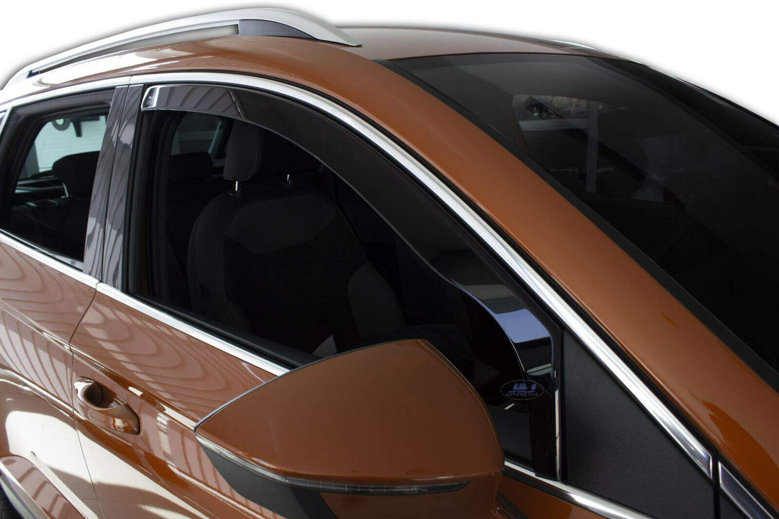 J&J AUTOMOTIVE Deflettori d'Aria per Seat Ateca Dal 2016, Set da 2 Pezzi, Nero Fumé Oscurato Heko