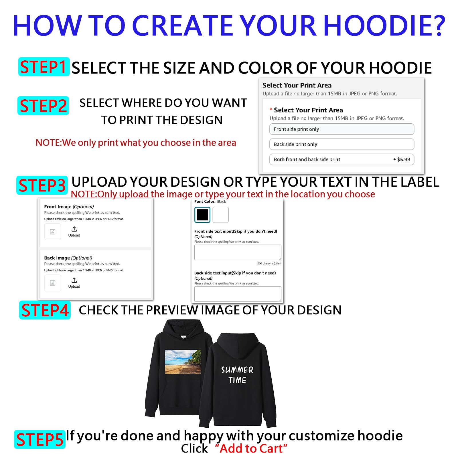 Personalisierbarer Kapuzenpullover mit Foto und Text – personalisiertes Kapuzenpullover-Sweatshirt für Männer und Frauen