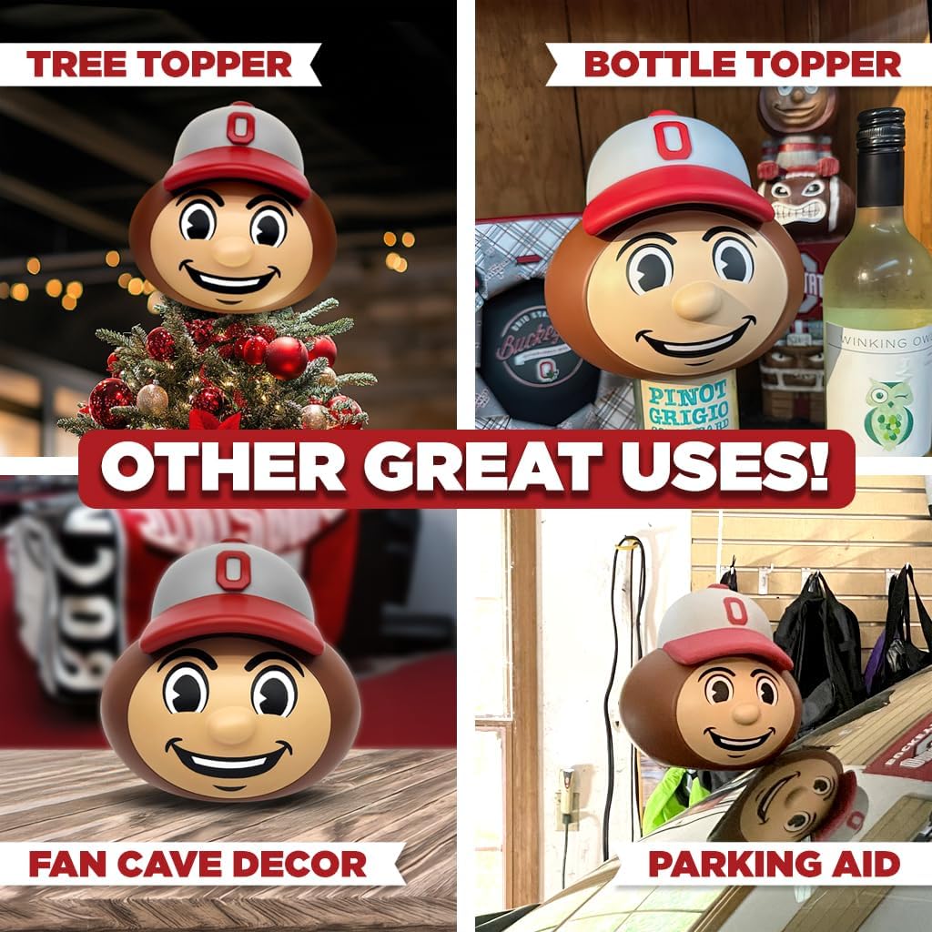 Brutus Buckeye Squirrel Feeder by Nutt Heads Ohio – Officially Licensed Ohio State University Product | OSU Outdoor Yard Decor for Fans & Garden Gift Idea