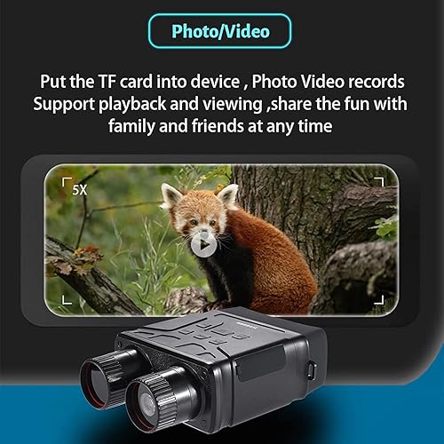 Miniatura 9 de ZIYOUHU Gafas de visión nocturna prismáticos de visión 4K para adultos prismáticos de pantalla grande de 3 pulgadas para guardar fotos y videos