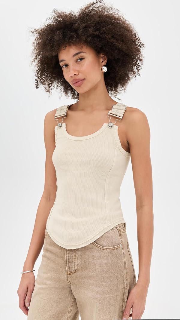 Free People Women's Jamie Buckle Tank, Tea, S by Free People - Used condition - Image 2