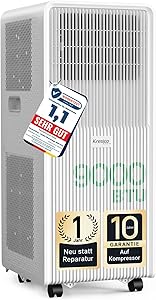 🎫🎫 DOUBLE COUPON! Mobile Air Conditioner 9000 BTU, Mobile Air Conditioner with Exhaust Hose, Mobile Air Conditioner with Exhaust Hose for Rooms up to 33 m²/90 m³, Air Conditioner with Timer, R290, White