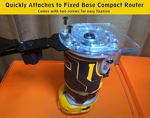 Miniatura 2 de Guía de borde del enrutador para enrutador compacto de base fija (DNP618), guía de borde recto para fijar rápidamente a la base fija del enrutador