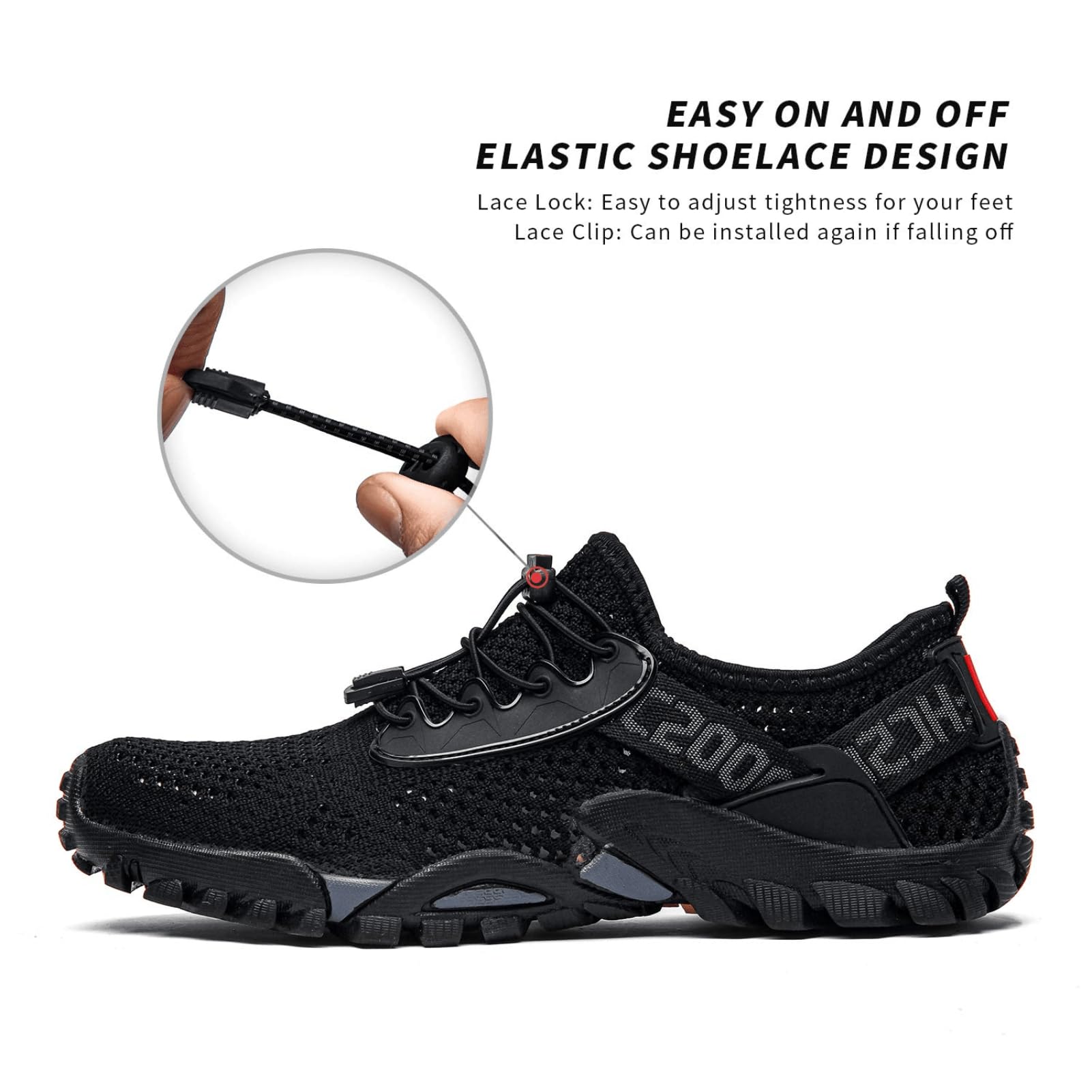 SOBASO Wanderschuhe Herren Damen Anti-Rutsch Mesh Atmungsaktiv Traillaufschuhe für Outdoor Sport Walk Arbeit Camp