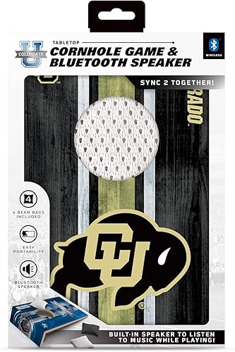 Vista 147 de SOAR Juego de Cornhole de mesa NCAA y altavoz Bluetooth