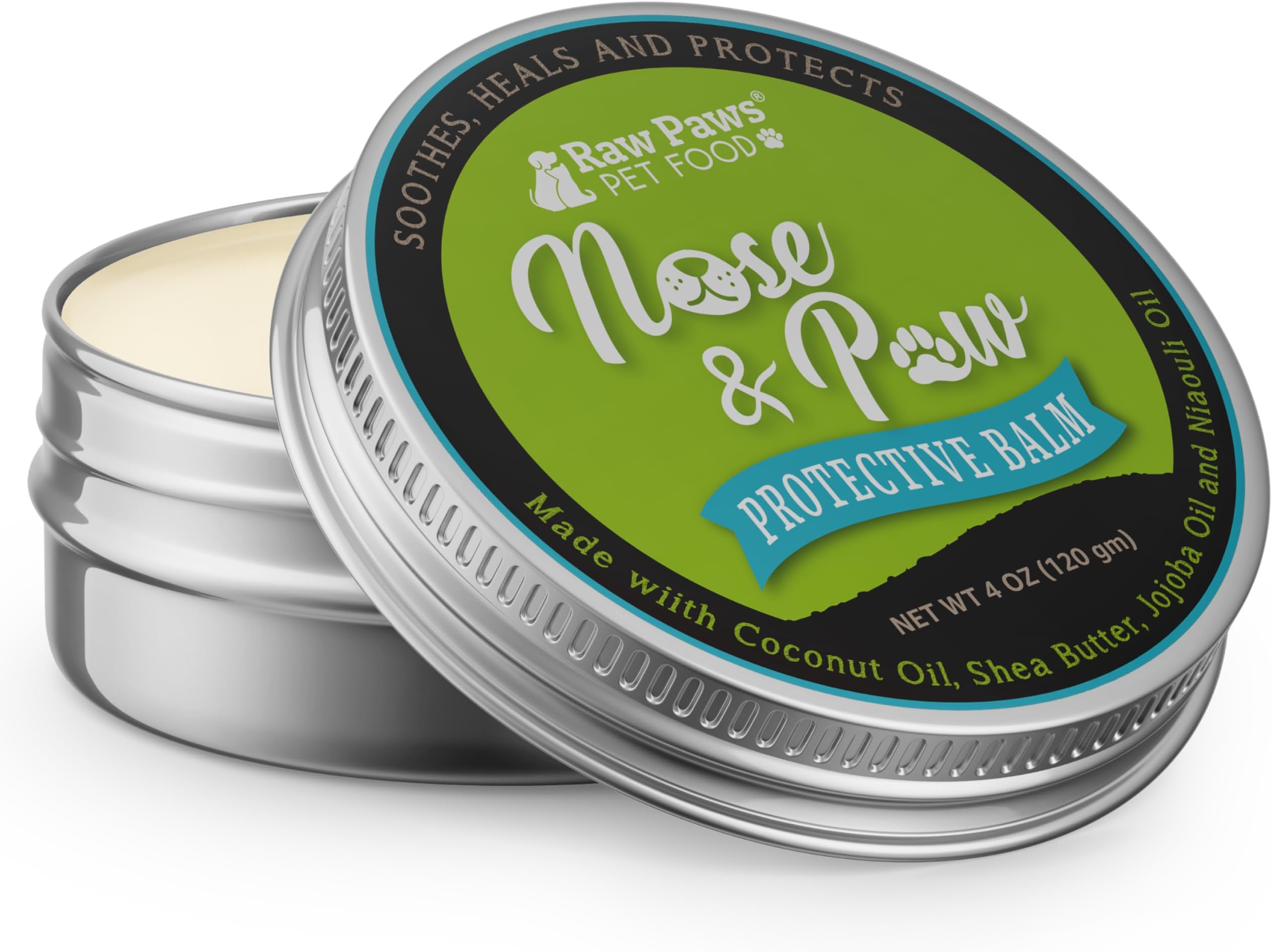 Raw Paws Nose & Paw Balm - Value Size - (4-Ounce) - Dog Nose Balm & Cat Nose Relief - Frenchie, English Bulldog - Snout Soother for Dogs & Cats - Dog Nose Butter Dogs Need - Nose Balm Natural