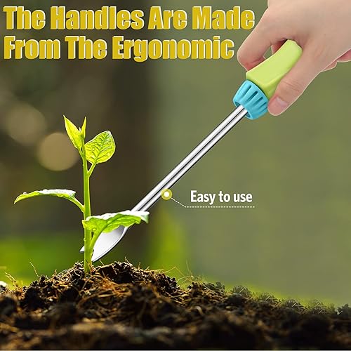 Miniatura 7 de CHENGU Paquete de 2 herramientas de desbrozadora manual de jardinería, herramienta de extracción de malezas de diente de león con mango ergonómico,