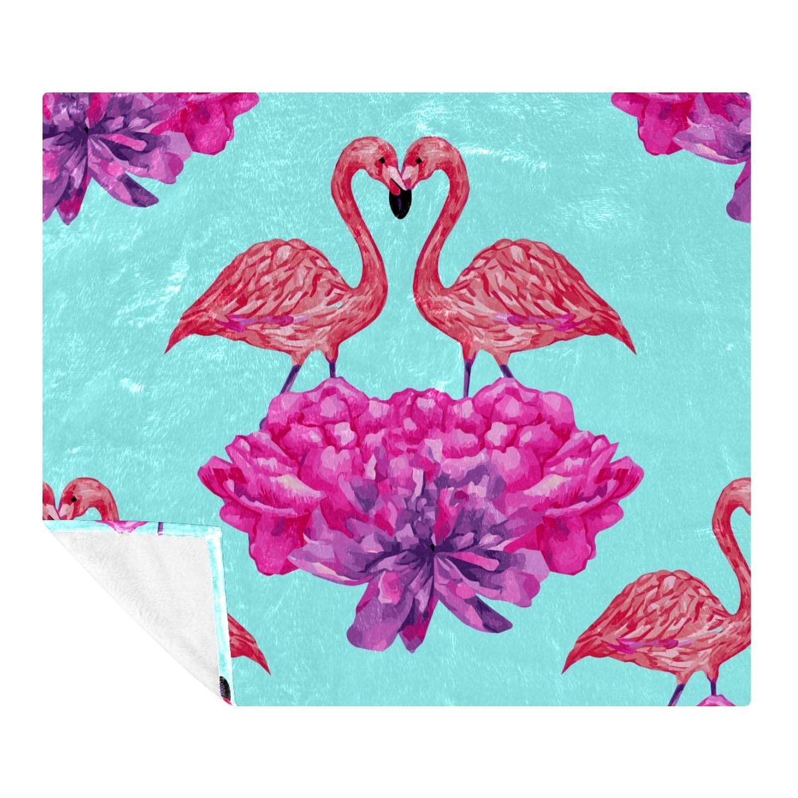 Couverture douce pour adultes et enfants plaid flamants roses anti-froid