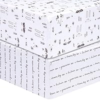 Vista 14 de Sammy & Lou Mountain Cabin - Juego de 2 sábanas bajeras de microfibra para cuna, se adapta a colchones estándar de cuna de 28 x 52 pulgadas