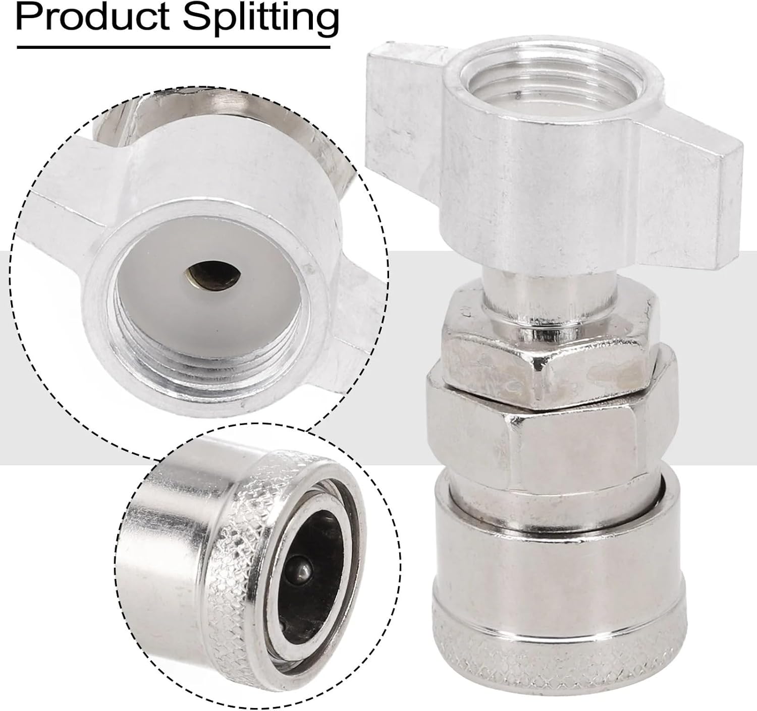 2PCS Integrated Fast Connection Pneumatic Connector Straight Elbow Product Name Pneumatic Connector Metal Reliable(Straight Through)