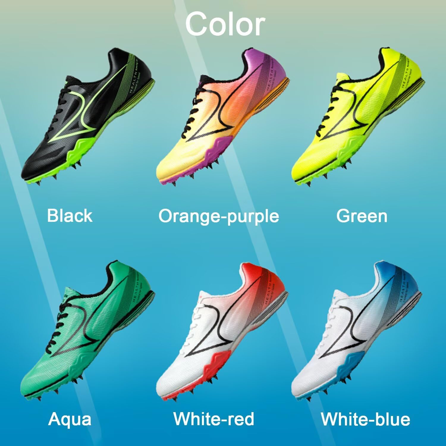 Zapatillas de Atletismo Profesionales con Clavos para Hombre y Mujer, Transpirables, para Carreras, Saltos, Carreras de Velocidad, Carreras de Media Distancia y Triple Salto