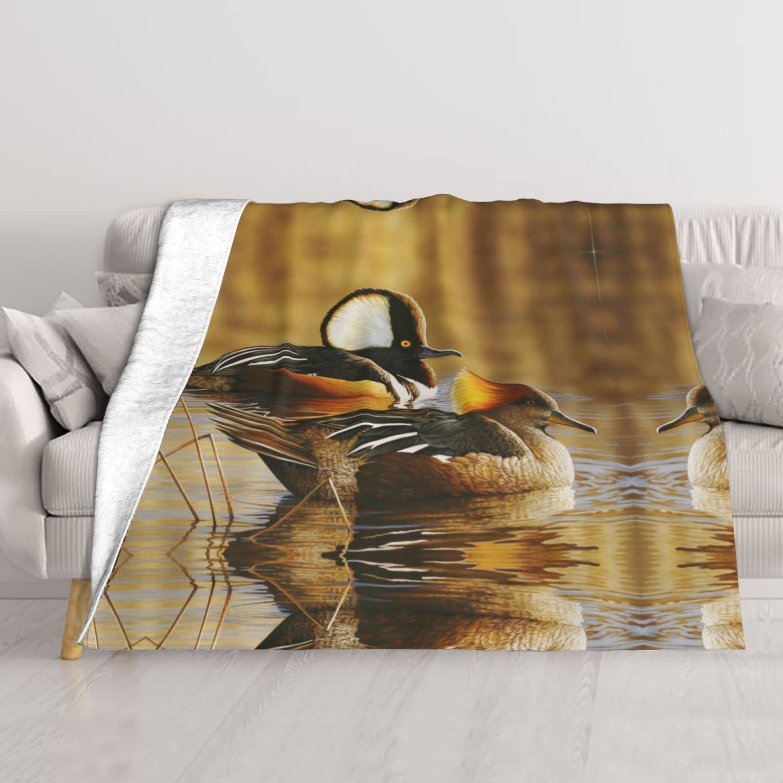 Couverture de climatisation imprimée Duck au bord du lac pour soirées terrasse