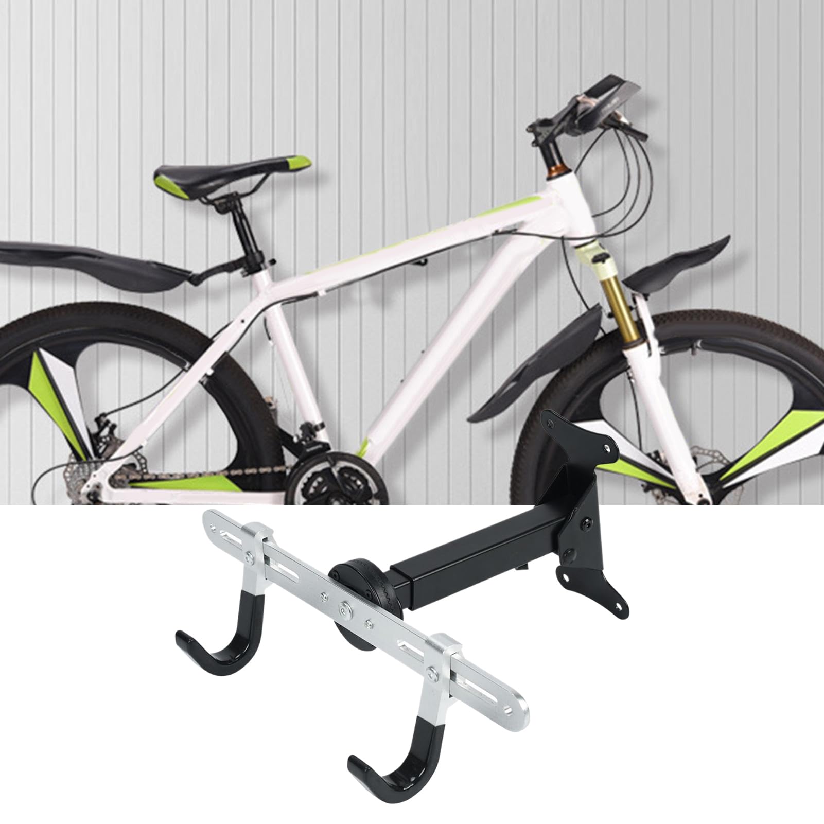 Supporto Per Biciclette A Parete Gancio Regolabile | Portabiciclette Verticale Per Il Montaggio A Parete Per Garage Officina Casa Risparmio Spazio Esposizione