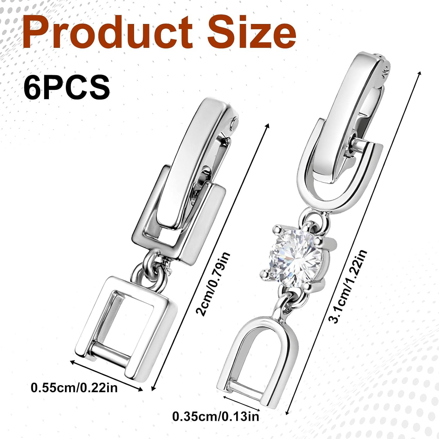Foldover Clasp Extender Foldover Extension Jewelry Clasps 4 Pcs Silver Plated Fold Over Clasp Necklace Extension Clasps Metal Bracelets Extenders Small Fastener for Women Jewelry Making Repair Kit