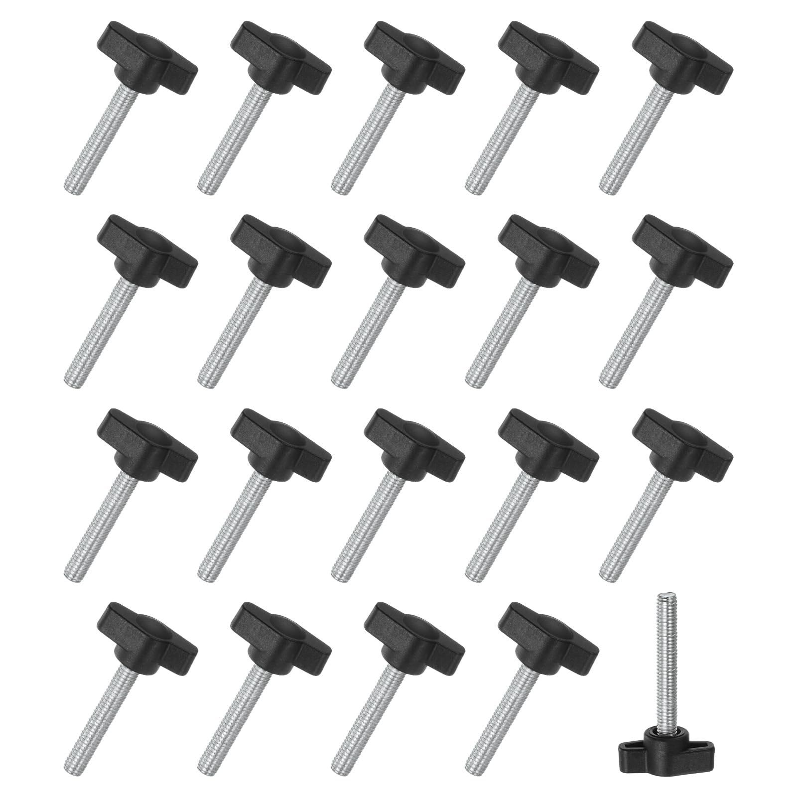 M METERXITY 20-Pack Thumb Screws, M6x40mm Tee Wing Knobs