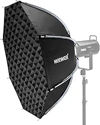 NEEWER Softbox octogonal de 90 cm, softbox de liberação rápida com grade de favo de mel, difusores de luz, bolsa para RGB CB60 CB60B CB200B MS60B MS60C MS150B S101-300W/400W Pro Vision 4 Q4, NS35P