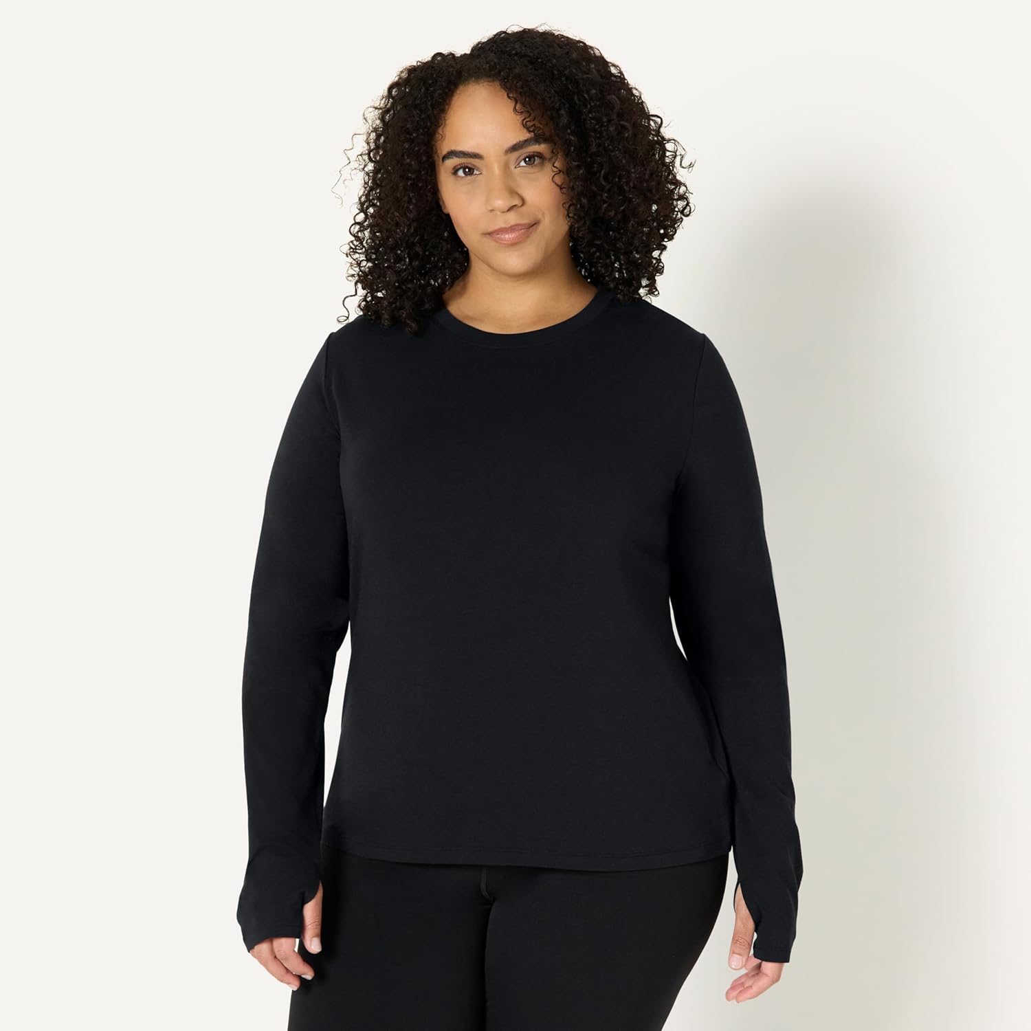 Amazon Essentials Women's Active Soft Cotton Regular Fit Crewneck Long Sleeve Lightweight Yoga Workout T-Shirt - Image 6