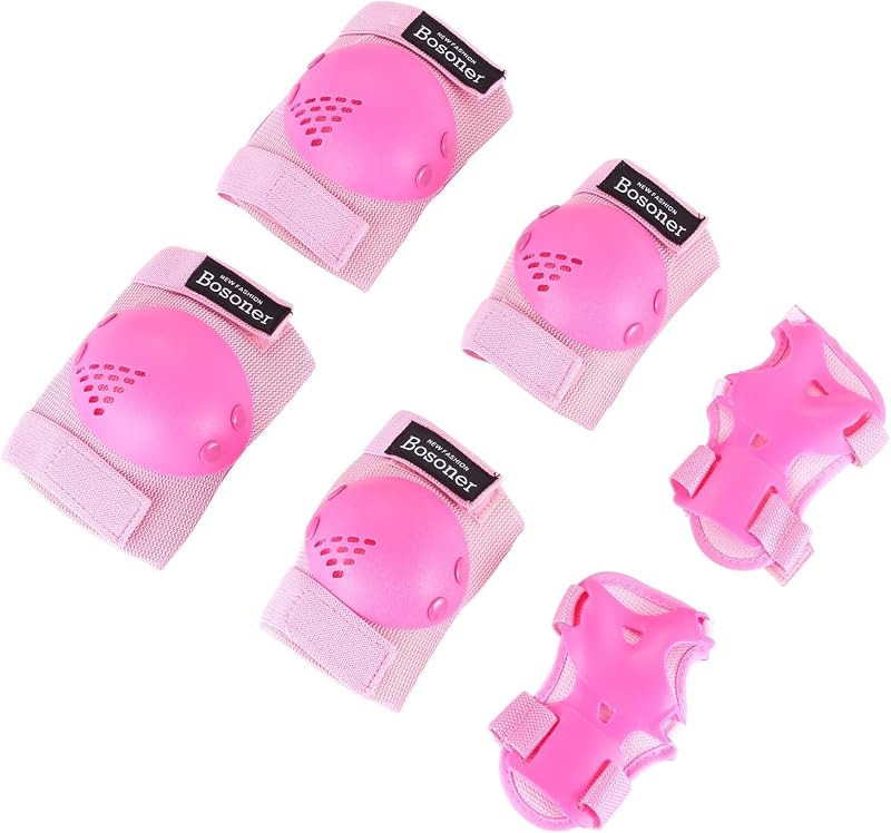 Kids/Youth Knee Pads Elbow Pads Wrist Guards Set for 3-15 Years, Child Protective Gear Set for Roller Skates, Cycling, BMX Bike, Skateboard, Inline Skating, Scooter Riding Sports…