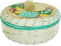 Vista 1 de Calentador de Tortilla Tortillero de Mimbre Tradicional Hecho en México Tradicional Hecho a México Espuma de poliestireno hecho a mano Pintado a