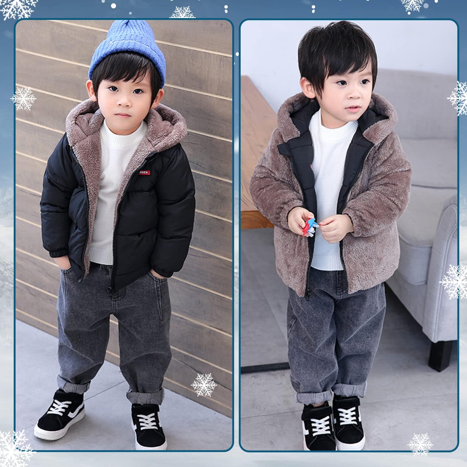 Fairy Baby Infant Baby Winter Coat Cute Teddy Bear Hooded Jacket Warm Fleece Outerwear Windproof Toddler Boys Girl 6M-4T - Image 2